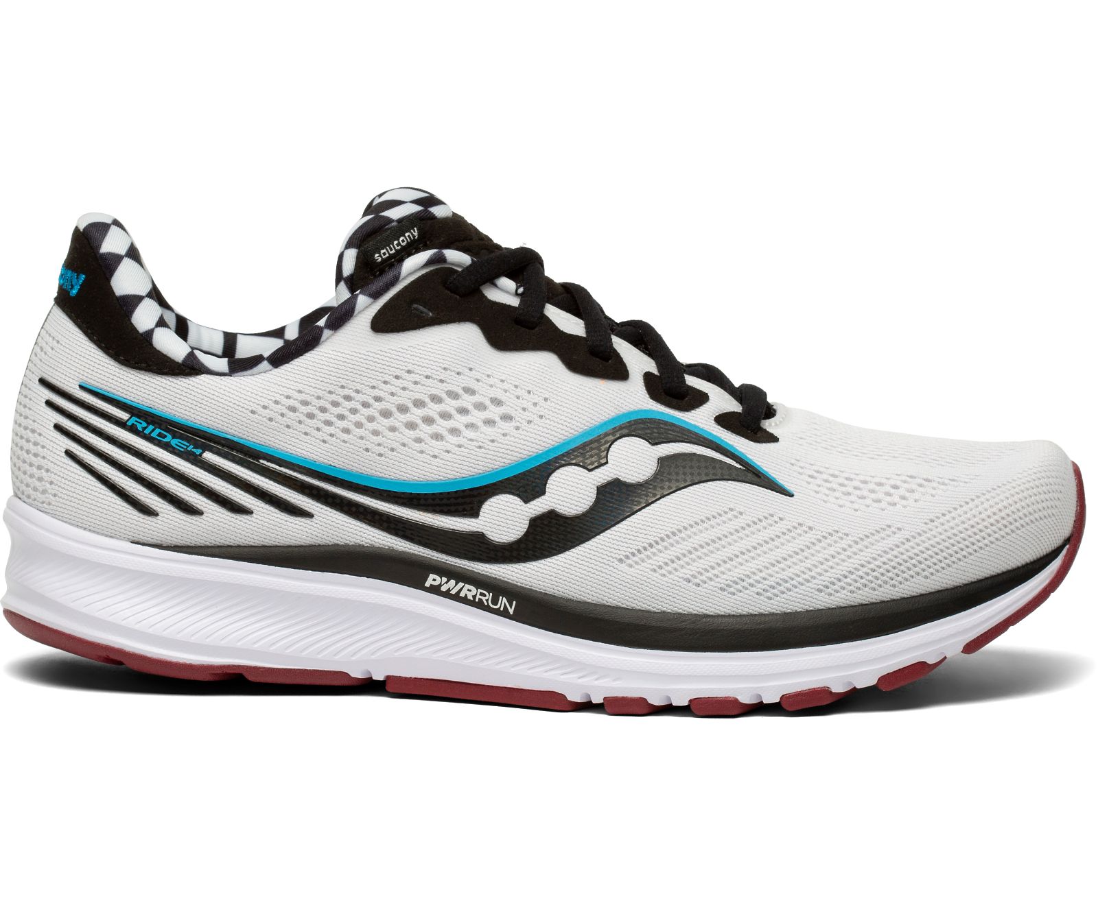 Men's Saucony Ride 14 Running Shoes Silver / Black | Singapore 552YXFU